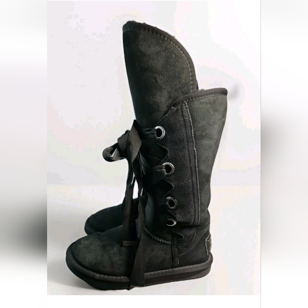 Emu Australia Bedounn Tall Black Boots Size 6 Euc